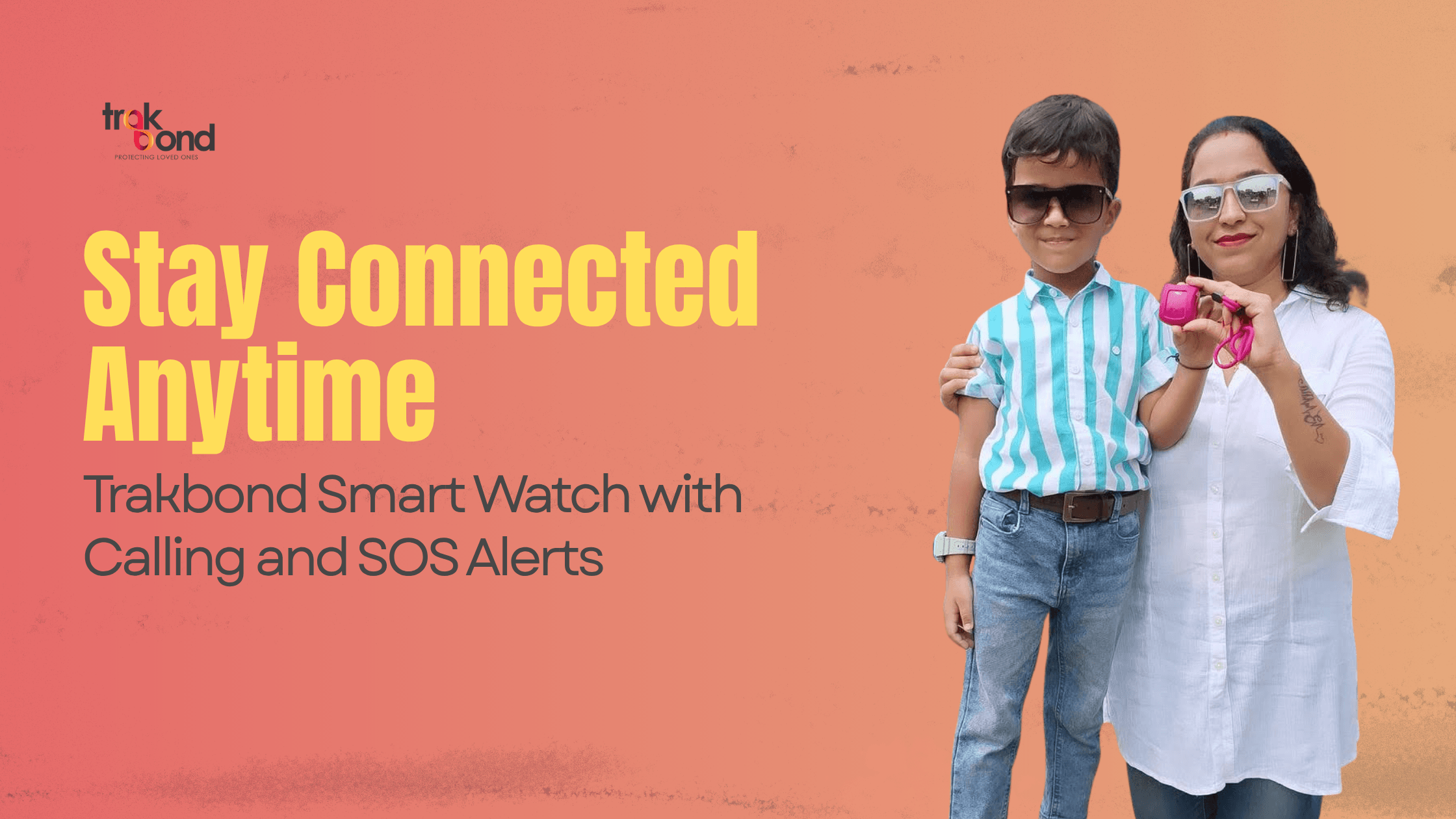 Stay Connected Anytime: Trakbond Smart Watch with Calling and SOS Alerts