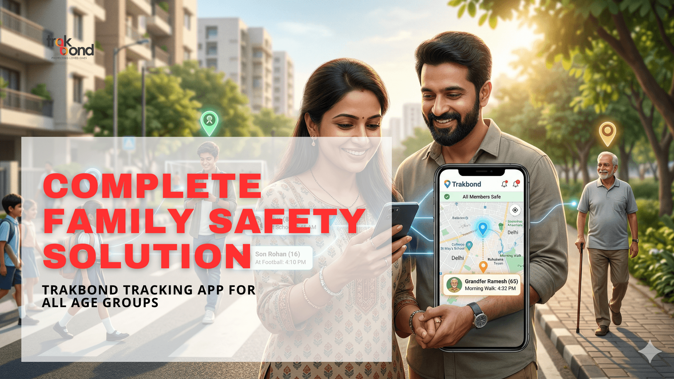 Complete Family Safety Solution: Trakbond Tracking App for All Age Groups
